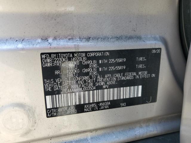 2021 TOYOTA VENZA LE JTEAAAAH9MJ003504