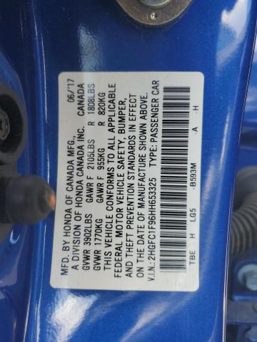 2017 HONDA CIVIC TOUR 2HGFC1F96HH653325