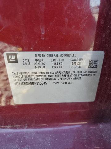 2016 CHEVROLET MALIBU LIM 1G11C5SA5GF115045