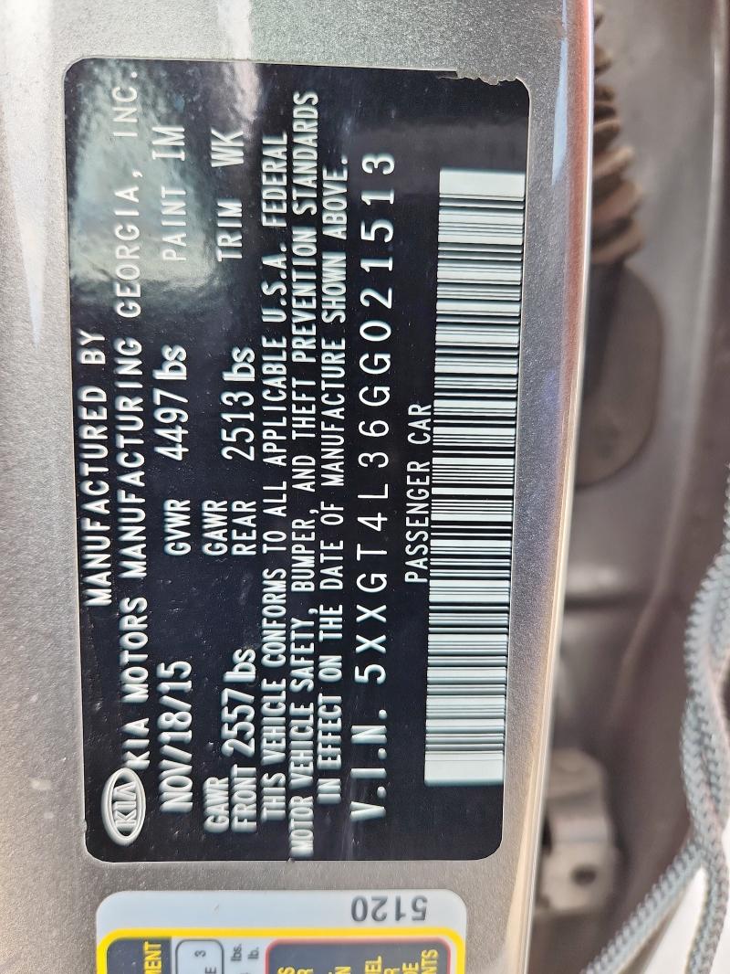 2016 KIA OPTIMA LX 5XXGT4L36GG021513
