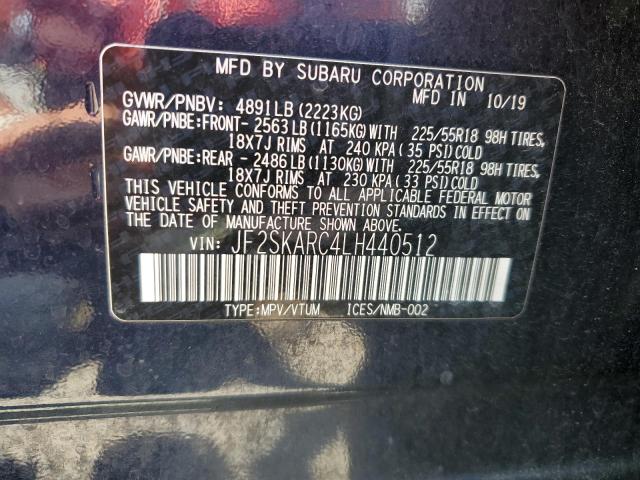 2020 SUBARU FORESTER SPORT JF2SKARC4LH440512