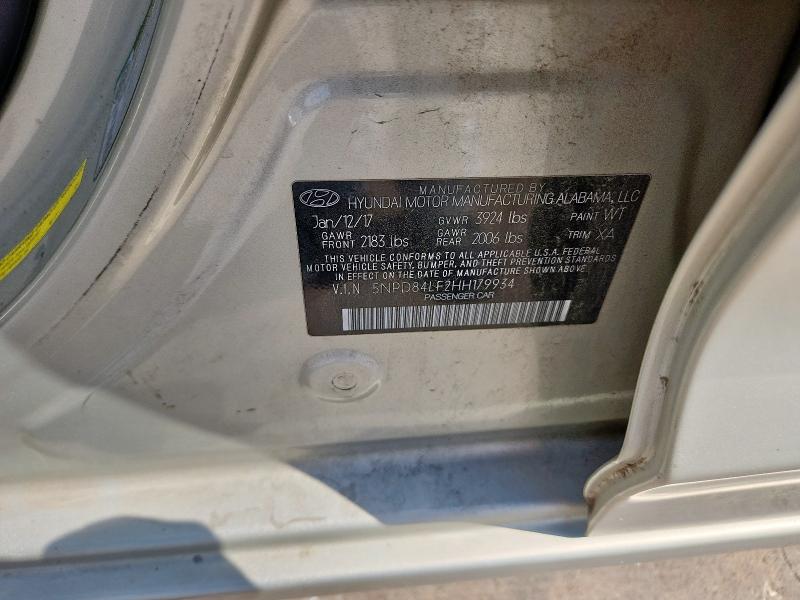 2017 HYUNDAI ELANTRA SE 5NPD84LF2HH179934