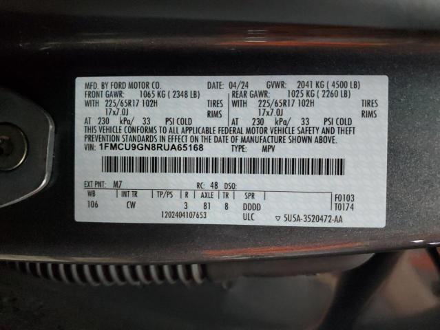 2024 FORD ESCAPE ACT 1FMCU9GN8RUA65168