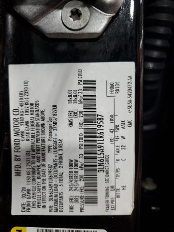 2020 LINCOLN MKZ 3LN6L5A91LR619587
