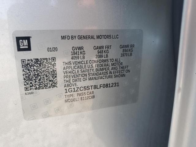 2020 CHEVROLET MALIBU LS 1G1ZC5ST8LF081231