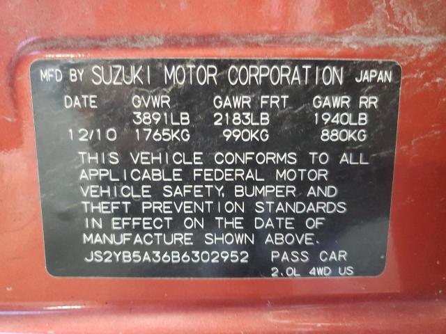 2011 SUZUKI SX4 - JS2YB5A36B6302952