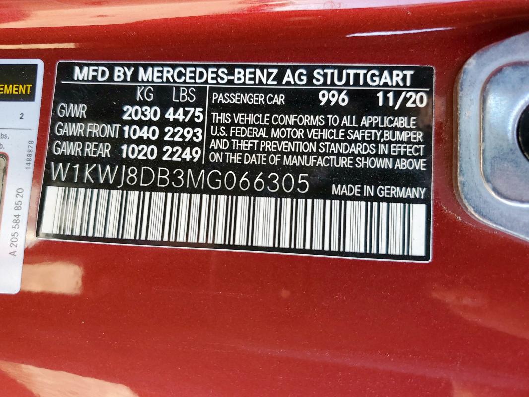 2021 MERCEDES-BENZ C 300 - W1KWJ8DB3MG066305