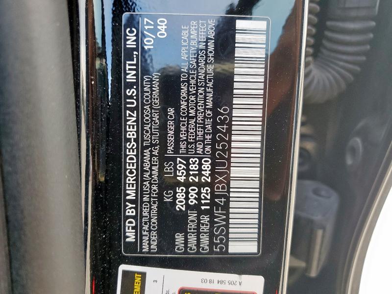 2018 MERCEDES-BENZ C 300 - 55SWF4JBXJU252436