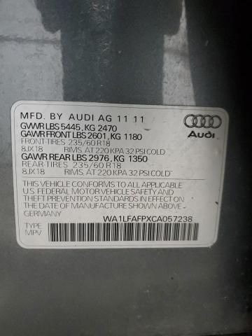 2012 AUDI Q5 PREMIUM - WA1LFAFPXCA057238