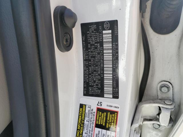 2023 TOYOTA CAMRY XLE 4T1F11BK9PU075435