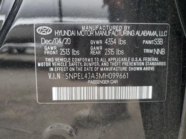 2021 HYUNDAI SONATA SEL - 5NPEL4JA3MH099661