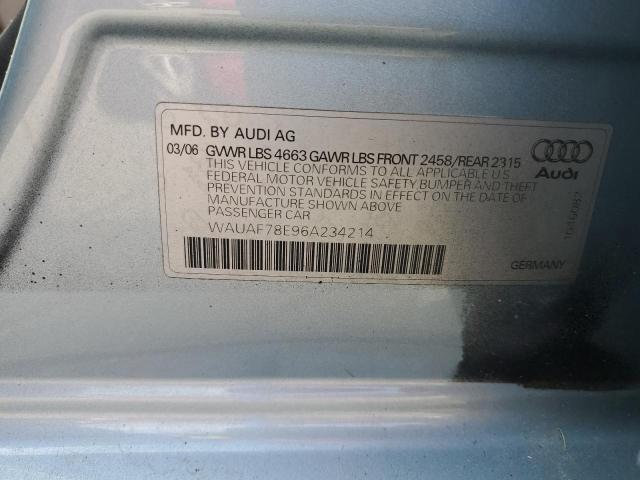 2006 AUDI A4 2 TURBO #3282521881