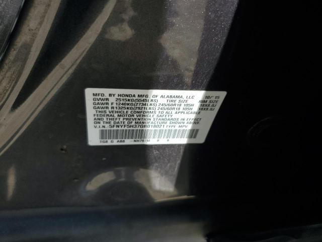 2016 HONDA PILOT EX 5FNYF5H37GB018021