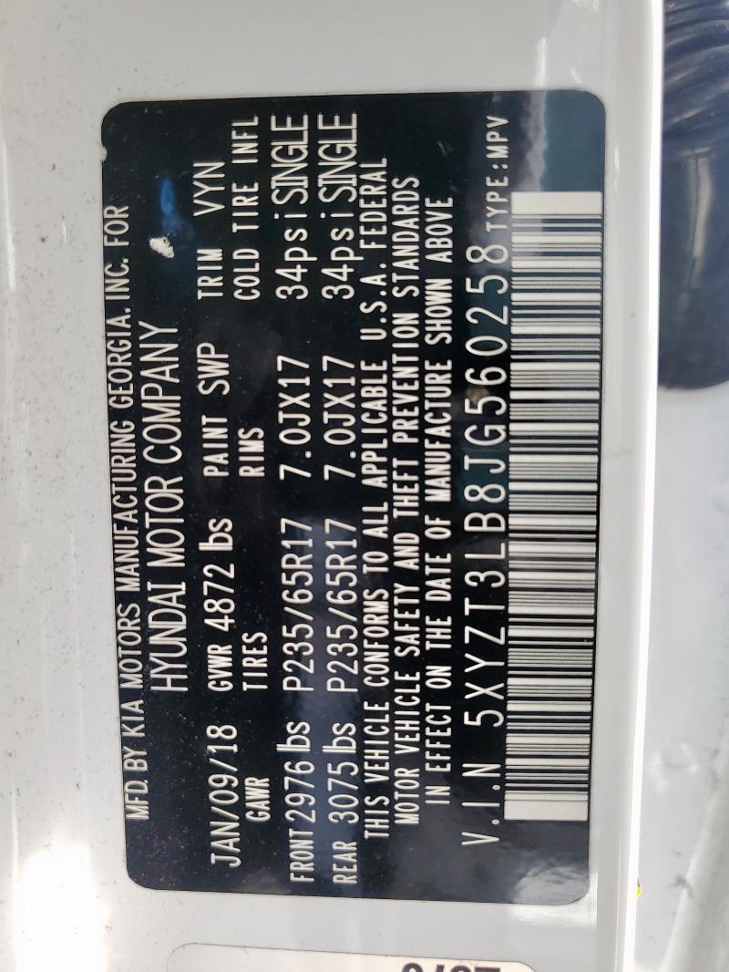 2018 HYUNDAI SANTA FE S - 5XYZT3LB8JG560258