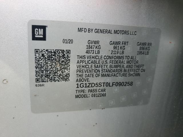 2020 CHEVROLET MALIBU LT 1G1ZD5ST0LF090258