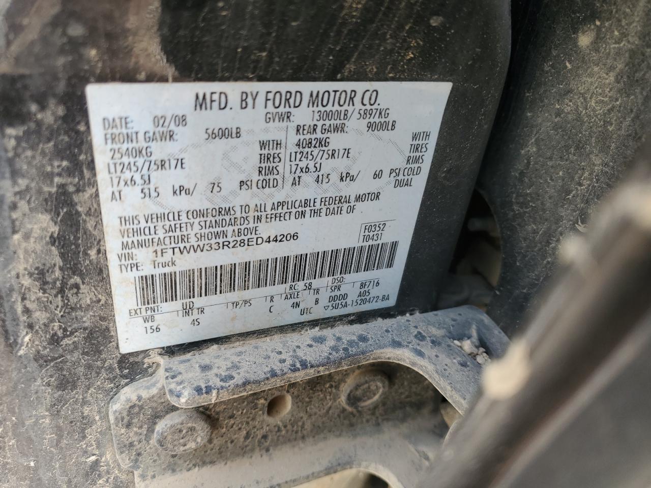 Lot #3283855414 2008 FORD F350 SUPER