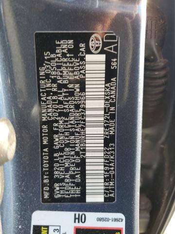 2015 TOYOTA COROLLA L 2T1BURHE7FC379966