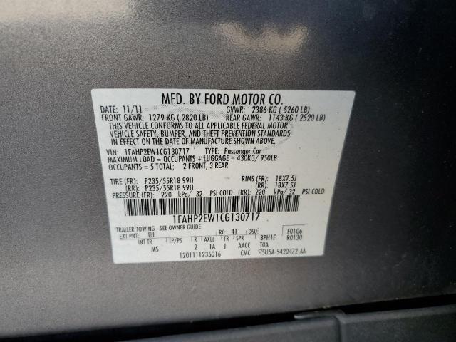 2012 FORD TAURUS SEL - 1FAHP2EW1CG130717