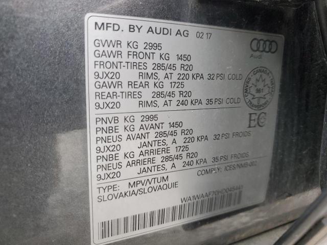 2017 AUDI Q7 TECHNIK - WA1WAAF70HD045441