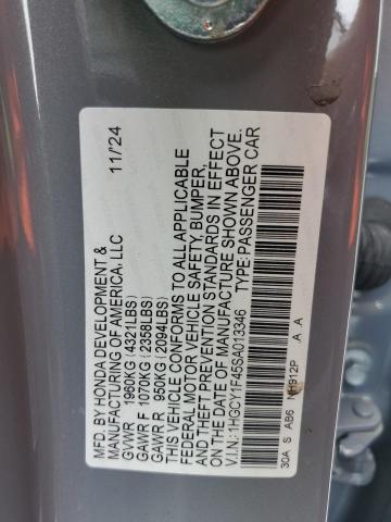 2025 HONDA ACCORD SE 1HGCY1F45SA013346