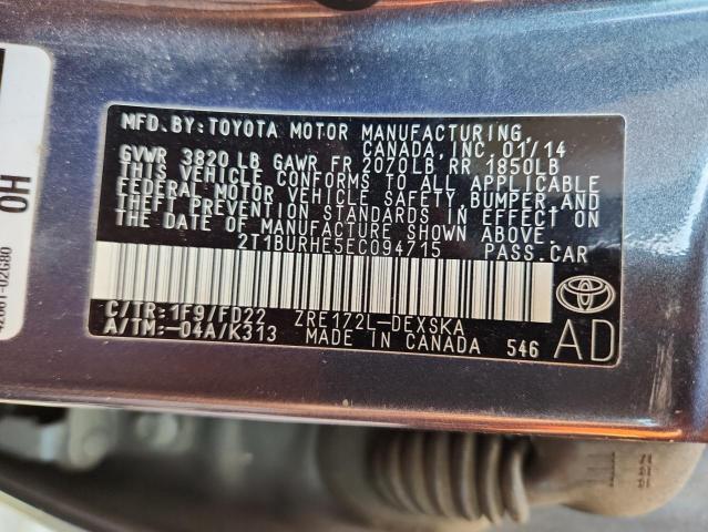 2014 TOYOTA COROLLA L #3279578262
