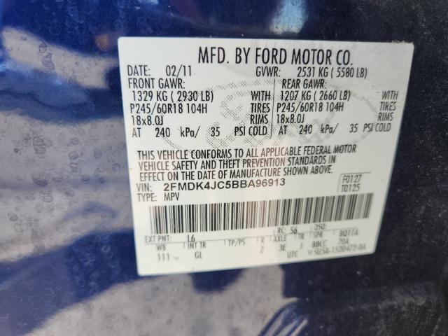 2011 FORD EDGE SEL - 2FMDK4JC5BBA96913