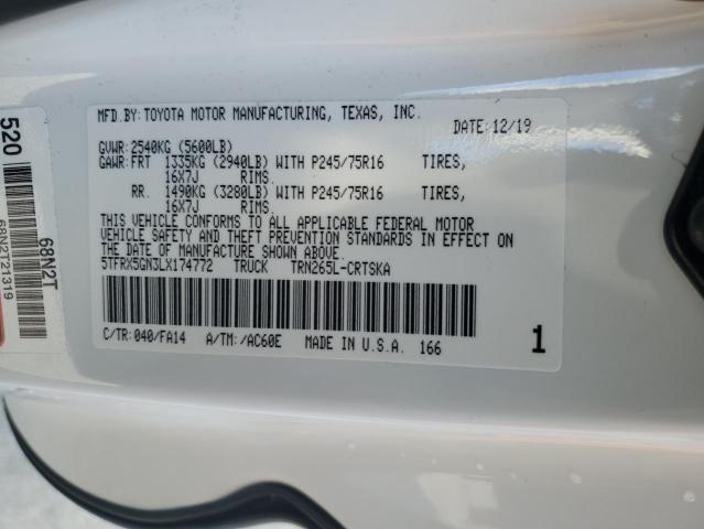 2020 TOYOTA TACOMA ACC 5TFRX5GN3LX174772