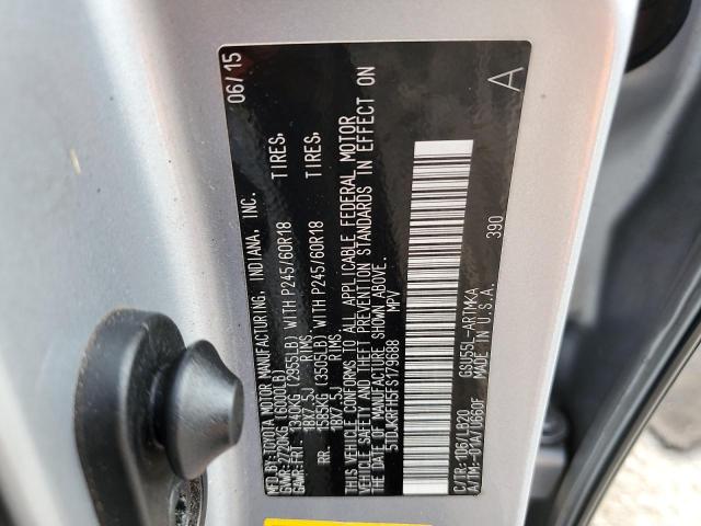 2015 TOYOTA HIGHLANDER 5TDJKRFH5FS179688