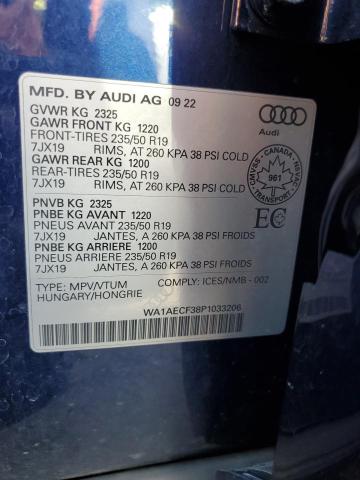 2023 AUDI Q3 KOMFORT - WA1AECF38P1033206