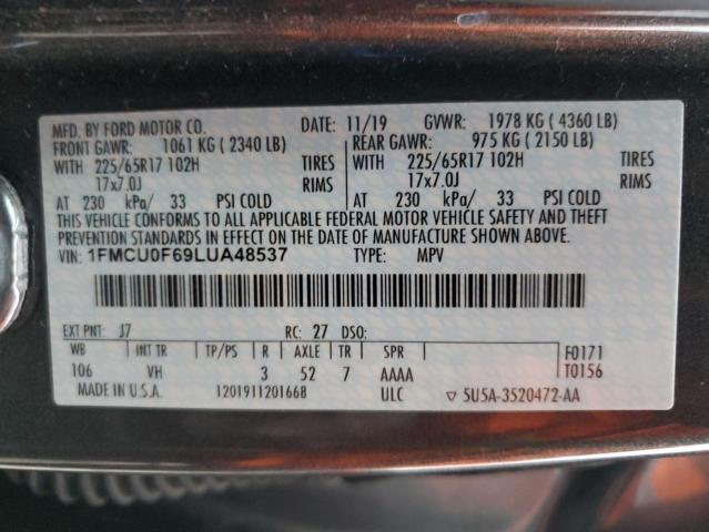 2020 FORD ESCAPE S 1FMCU0F69LUA48537
