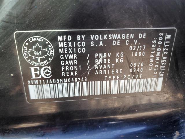 2017 VOLKSWAGEN GOLF S 3VW117AU9HM046248