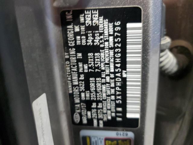 2017 KIA SORENTO EX 5XYPHDA54HG325796