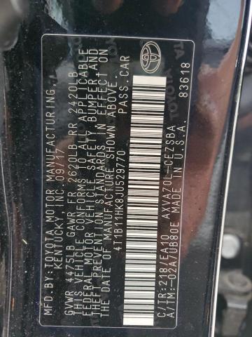 2018 TOYOTA CAMRY L 4T1B11HK8JU529770