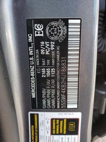 2017 MERCEDES-BENZ C 300 4MAT 55SWF4KB2HU186831