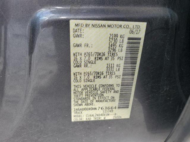 2017 NISSAN FRONTIER S 1N6AD0ER0HN763664