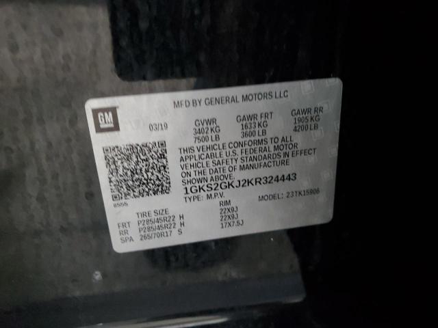 2019 GMC YUKON XL K 1GKS2GKJ2KR324443