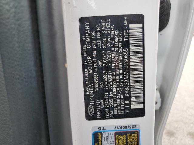 2017 HYUNDAI TUCSON SE KM8J23A43HU430655