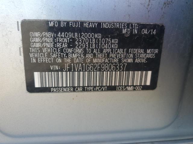 2015 SUBARU WRX LIMITE JF1VA1G62F9806337