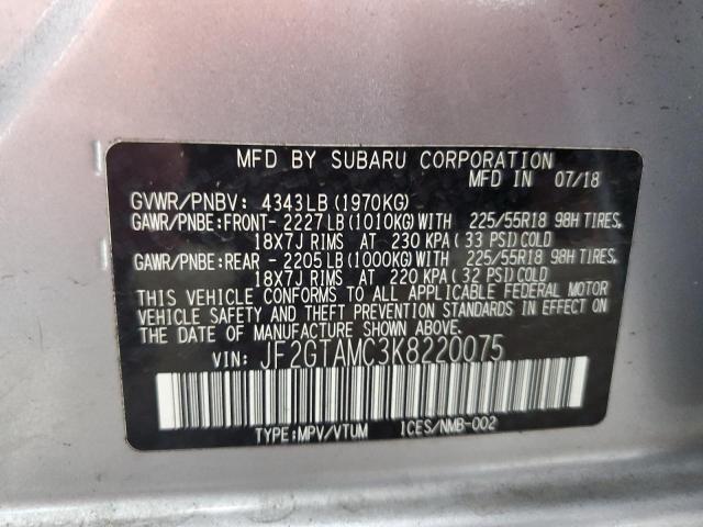 2019 SUBARU CROSSTREK LIMITED JF2GTAMC3K8220075
