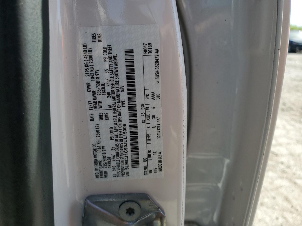 LINCOLN MKC PREMIERE