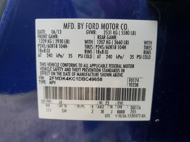 2013 FORD EDGE LIMIT #3240105578