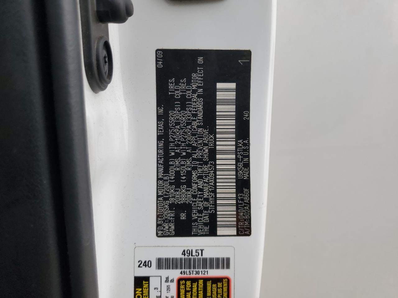 TOYOTA TUNDRA CREWMAX LIMITED