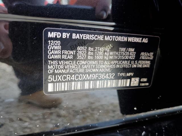 2021 BMW X5 SDRIVE 5UXCR4C0XM9F36432