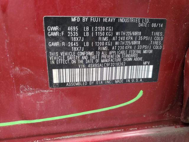 2015 SUBARU OUTBACK 2. - 4S4BSALC9F3218262