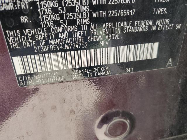 2018 TOYOTA RAV4 LE - 2T3BFREV4JW734752