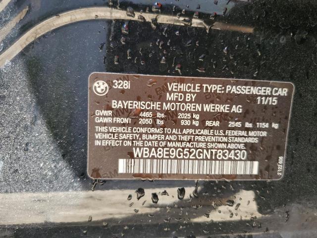2016 BMW 328 I SULE WBA8E9G52GNT83430