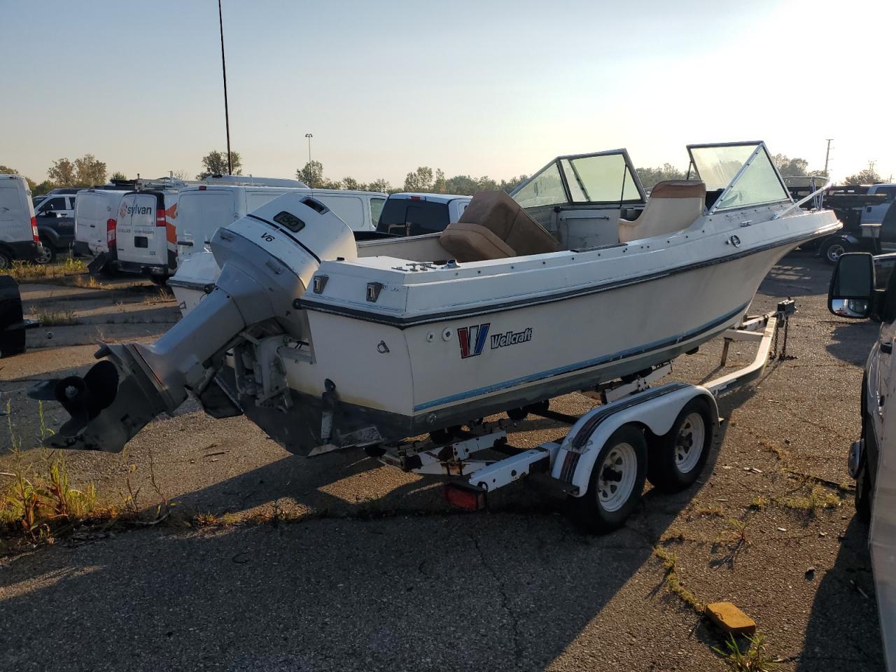 Lot #3263670691 1984 WELLS CARGO BOAT W/TRL