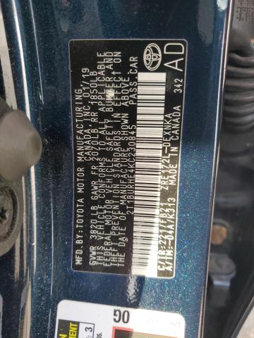 2019 TOYOTA COROLLA L #3240249068