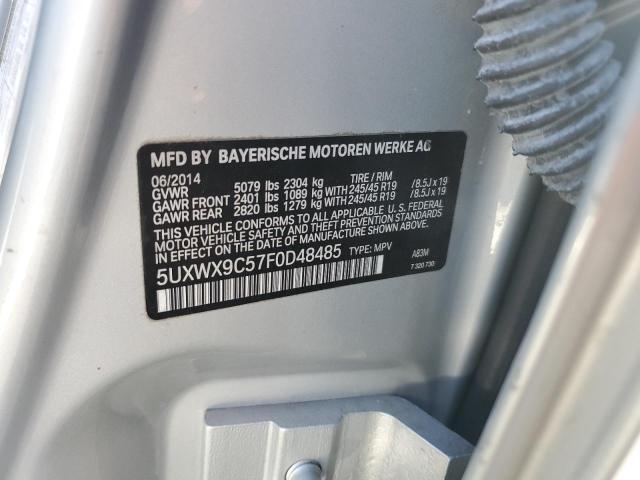 2015 BMW X3 XDRIVE28I 5UXWX9C57F0D48485