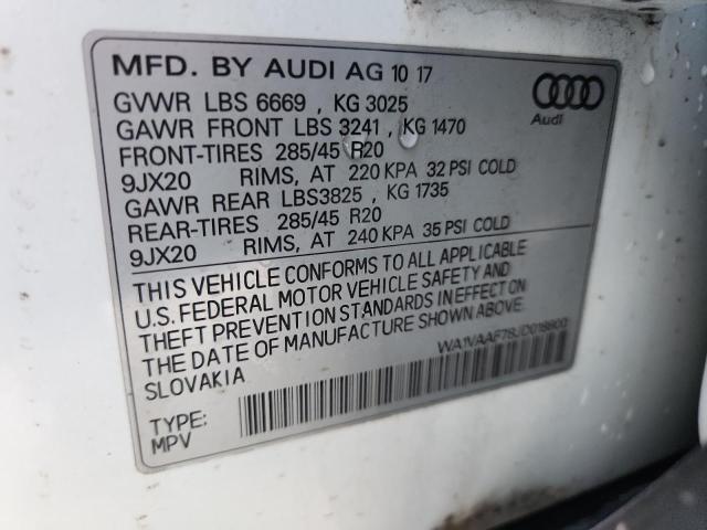 2018 AUDI Q7 PRESTIG WA1VAAF78JD018800